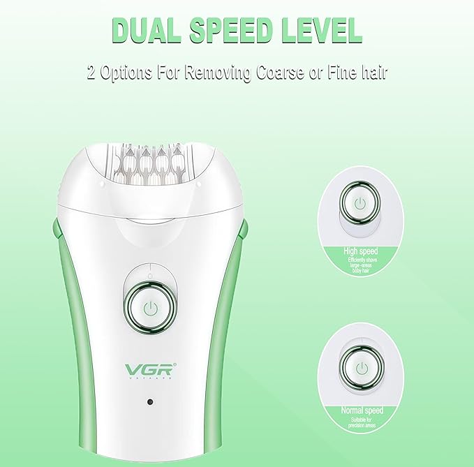 Epilators Hair Removal for Women, Glabrouse Skin Facial Hair Removal, Facial Hair Epilator with Eyebrow Trimmer for Women Face Sensitive Skin for Bikini, Face, Arm, Legs, Armpits, Green