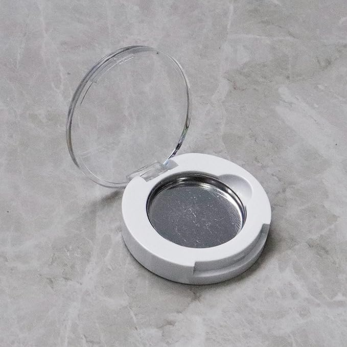 4 Pack Empty Eyeshadow Holder Case Round Magnetic Makeup Eyeshadow Lipstick Palette Container For Travel Sample DIY - White