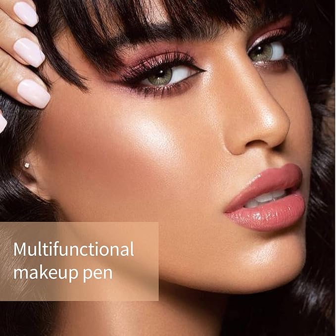 3pcs Contour Beauty Wand, Blush Wand and Liquid Highlighter Wand with Cushion Applicator, Long Lasting Silky Smooth Blendable Contour Highlighter Blush Stick,Cruelty Free,Contour +Blush +Highlighter Set（#01+#03+#05）