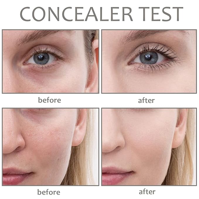 Concealer Contour Palette, 6 In 1 Color Correcting Concealer Contour Makeup Palette, Contouring Foundation Highlighting Makeup Kit for Dark Circles, Blemish With 2 Packs Brush (1#)