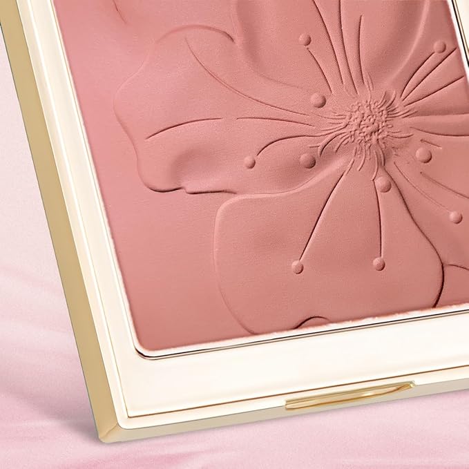 CATKIN Cheek Powder Blush Baked Pink Makeup Blusher Creamy Light Weight Long Lasting Natural Finish 10g (C07 Limerence)