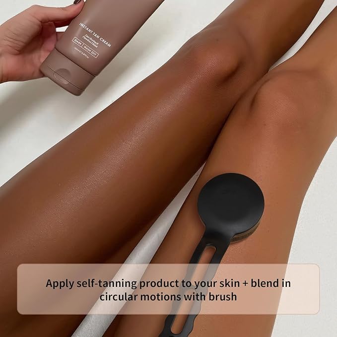 docolor Self Tanner Back Applicator, Plastic Long Handle Back Tanning Applicator Large Body Makeup Brush Vegan & Cruelty Free Self Tanner Brush For Self Tanner, Sunscreen, Bronzer, Foundation