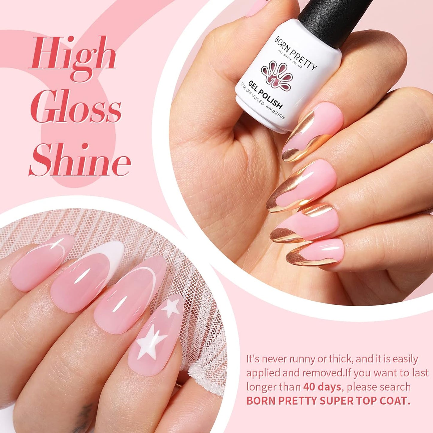 Born Pretty 28Pcs Jelly Gel Nail Polish Kit With U V Light 48W Nail Lamp 12 Colors Jelly Pink Nude Neutral Gel Polish Set with Base/Top Coat Manicure All-In-One Nail Gel Kit Ideal Gifts