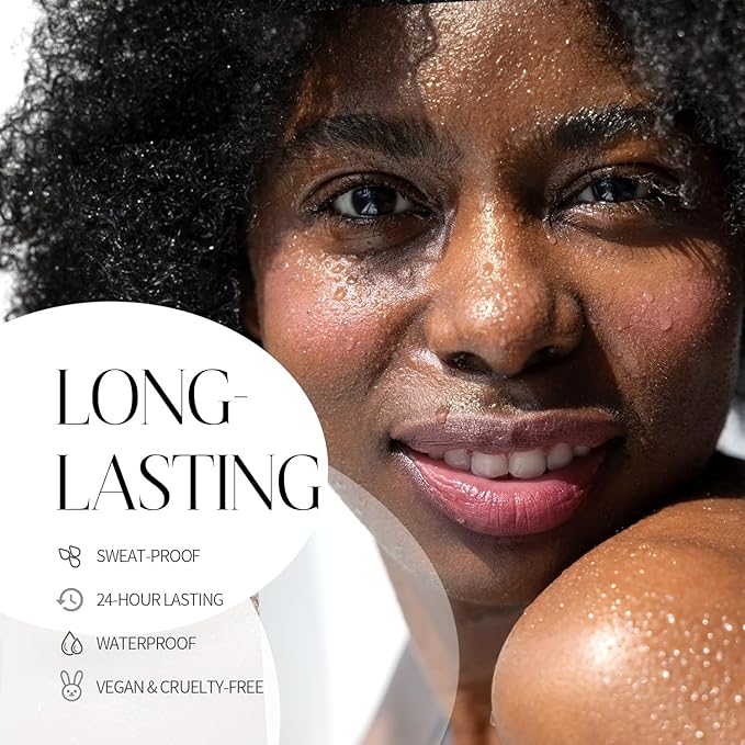 Blush Stick, Cream Blush for Cheeks and Lip Tint, Dewy Finish, Buildable & Blendable Color, Lightweight & Long-Lasting Formula| Rosemary-Mauve & Angled Blush Brush（0.53fl.oz）