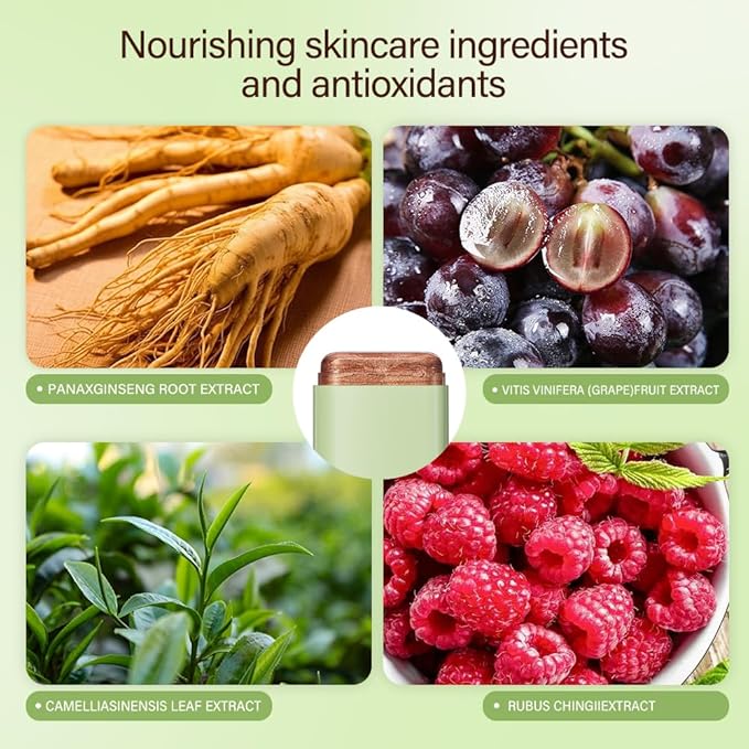 Cream Contour Stick, Face Shimmer Bronzer Stick, Blendable Natural Glow Highlighter Makeup Stick, Multi-Use Tinted Solid Moisturizer Stick, 01 Warm Glow