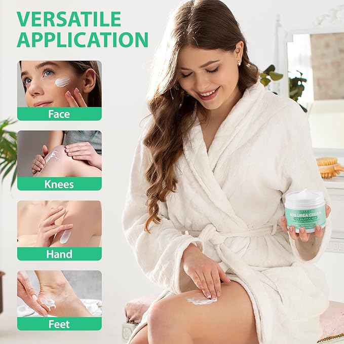 J&H Jasmine&Hyacinth 40% Urea Cream with 2% Salicylic Acid, Aloe, Feet/Heel Cream Moisturizer for Dry Cracked Heel, Knees, Elbows, Hands, Callus Remover, Intensive Hydrating Treatment-5.3 OZ/150 G