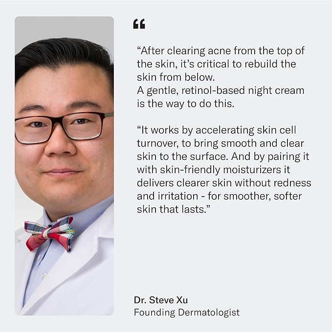 Geologie Skin Repair Moisturizer Face Cream | Clear System Retinol Resurfacing Formula | For Blemish Prone Skin with Niacinamide & Hyaluronic Acid | 60 ML