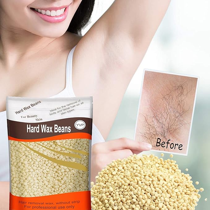 Hard Wax Beads for Hair Removal, Wax Beans for Sensitive Skin, Suitable for Bikini, Legs, Face, Back, Eyebrow, Chest for Women & Men, 300g (10 Oz)/bag