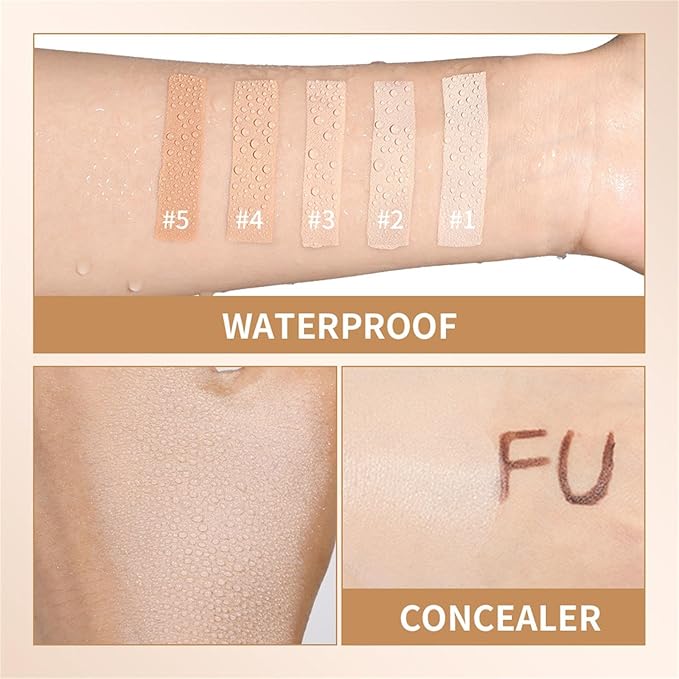 Beauty Balm Serum Boosted Skin Tint, Dual-Ended Eraser Foundation Stick with Brush, Full Coverage Cream Korean Makeup, Long-Lasting Stick for Smooth, Flawless Finish (#3 Warm Beige)