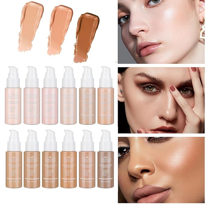 Flawless Matte Liquid Foundation Makeup, Vegan & Cruelty-Free, Liquid Oil-Free Foundation Face Makeup for Combination & Oily Skin, Longwear Medium-Full Coverage (03, 30ml)