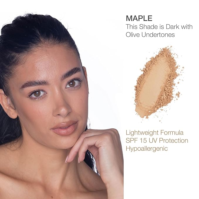 bellapierre Compact Mineral Foundation SPF 15 | Vegan & Cruelty Free | Full Coverage | Hypoallergenic & Safe for All Skin Types | Oil & Talc Free - 0.35 Oz - Maple