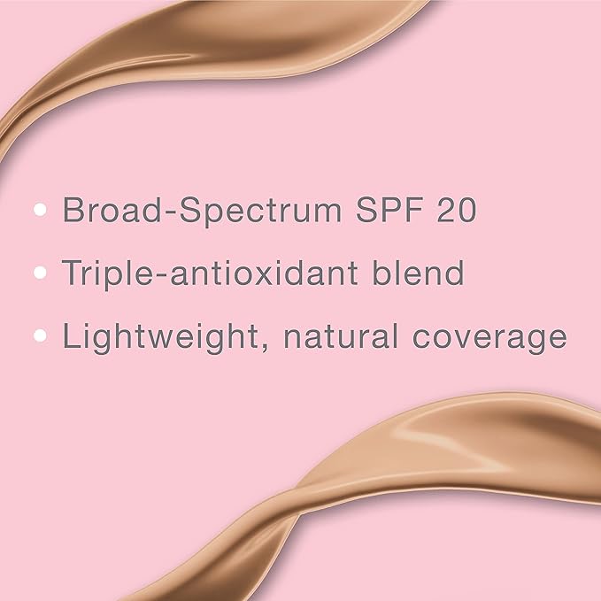 Neutrogena Healthy Skin Liquid Makeup Foundation with Broad Spectrum SPF 20 Sunscreen, Medium Coverage Foundation with Nourishing Pro-Vitamin B5, Natural Ivory 20, 1 fl. oz