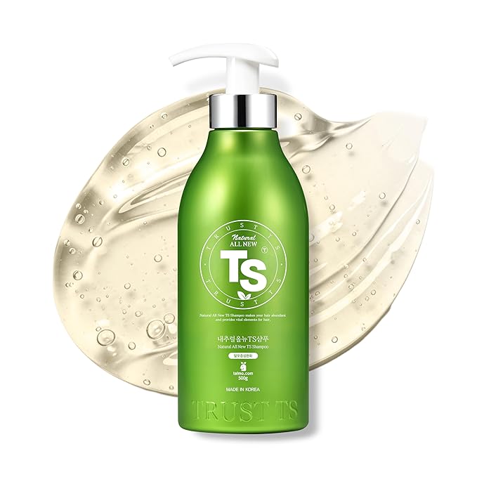 TS Natural All New TS Shampoo | Korean Shampoo for Sensitive Scalp | Hair & Scalp Care with Salicylic Acid and Natural Ingredients | Sulfate-Free Dandruff & Itchy Scalp Relief (16.9 Fl Oz / 500mL)