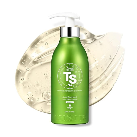 TS Natural All New TS Shampoo | Korean Shampoo for Sensitive Scalp | Hair & Scalp Care with Salicylic Acid and Natural Ingredients | Sulfate-Free Dandruff & Itchy Scalp Relief (16.9 Fl Oz / 500mL)