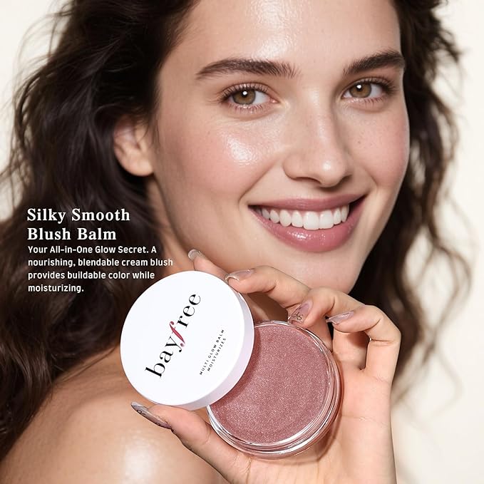 Multi Glow Balm, Cream Blush for Cheeks, Blush Balm Face Makeup, Radiant Finish, Hydrating, Creamy, Lightweight & Blendable Color, Face Balm, 0.63 Oz (Rose Crystal)
