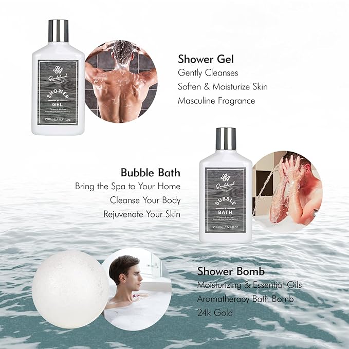 Father's Day Gift, 14 Pieces Grooming Set for Men, Skin Care Set, Beard Kit Spa Set, Bath & Body Care Set, Gifts for Boyfriend, Dad, Anniversary Gifts for Men, Birthday, Christmas, Valentine's Day