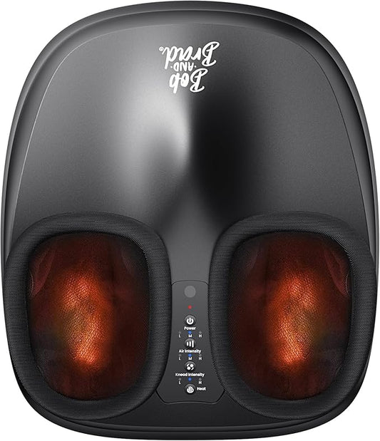 BOB AND BRAD Foot Massager with Heat,Shiatsu Deep Kneading Electric Feet Massager Machine for Plantar Fasciitis, Men Size 12