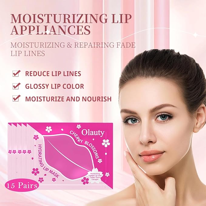 30 Pairs Lip Masks & Eye Mask, 24K Gold Gel Crystal Collagen Eye Patches for Puffy Eyes and Dark Circles Eyes, Effectively Nourishes the Lip & Eye Skin, Reducing Wrinkles and Fine Lines