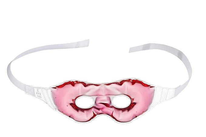 Gel Eye Mask for Puffiness and Dark Circles - Cooling Eye Masks for After Surgery and Headache/Stress Relief - Multiple Colors Available - Pink