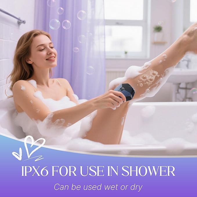 Electric Shavers for Women, Womens Electric Leg Shaver Cordless Painless Facial Hair Removal for Arms and Underarms Bikini Trimmer Electronic Razors for Shaving Portable and Safe Wet and Dry Use