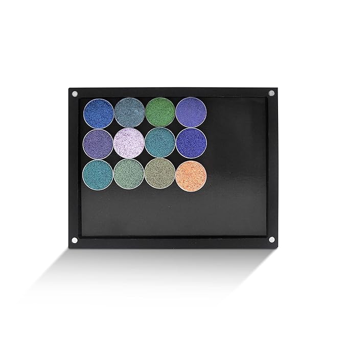 Acrylic empty magnetic palette with magnet clear lip ，with 30Pcs Adhesive Metal Stickers for Eyeshadow Powder Lipstick foundation