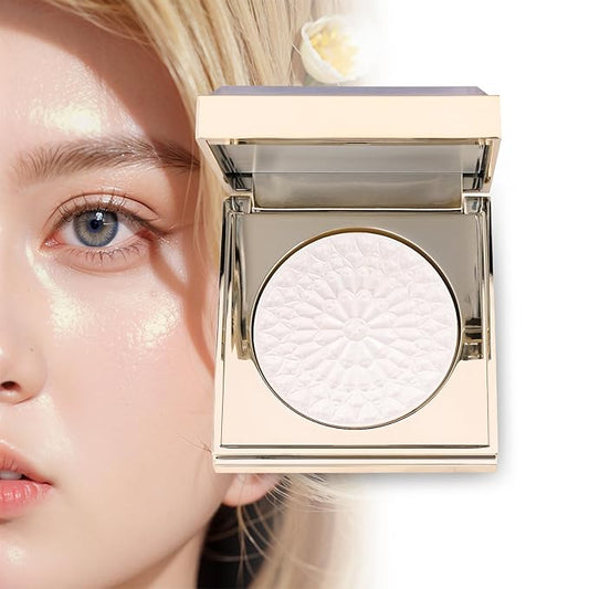 Face Highlighters Exquisite 3D Texture Luminizers Palette, Shiny Holographic Contour Makeup Illuminator Highly Pigment for Body Cheek Eyebrow Nose Chin Lip Glossy Shimmer Contouring Palette