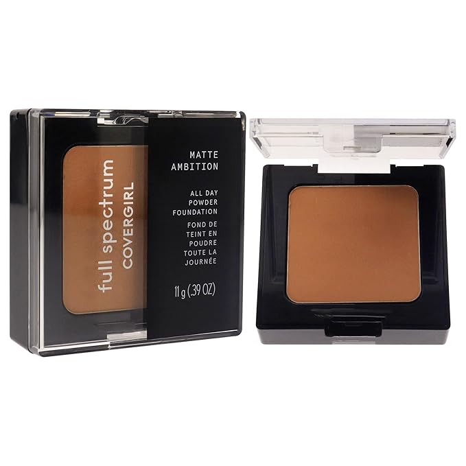 COVERGIRL Matte Ambition, All Day Powder Foundation, Medium-tan Neutral, 0.38 Ounce
