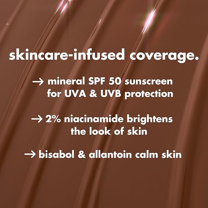 e.l.f. Halo Glow Skin Tint SPF 50, Tinted Moisturizer For Light, Buildable Coverage, Creates A Natural Glow, Vegan & Cruelty-Free, 8 Medium Neutral