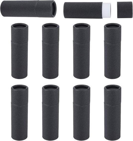 NICENEEDED 10 Pcs Paperboard Lip Balm Tubes, Paper Lipstick Tube, Cardboard Empty Lip Gloss Container Solid Perfume Tube Cosmetic Box for DIY Lip Gloss Balm Chapstick