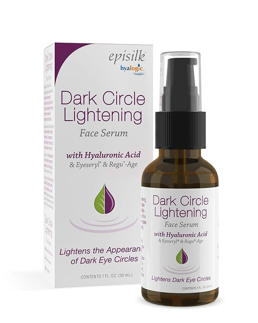 Hyalogic Dark Circle Lightening Face Serum - Treat Under Eye Dark Circles w/Hyaluronic Acid, Eveseryl & Regu-Age - Soothe, Nourish & Rejuvenate Skin - 1oz