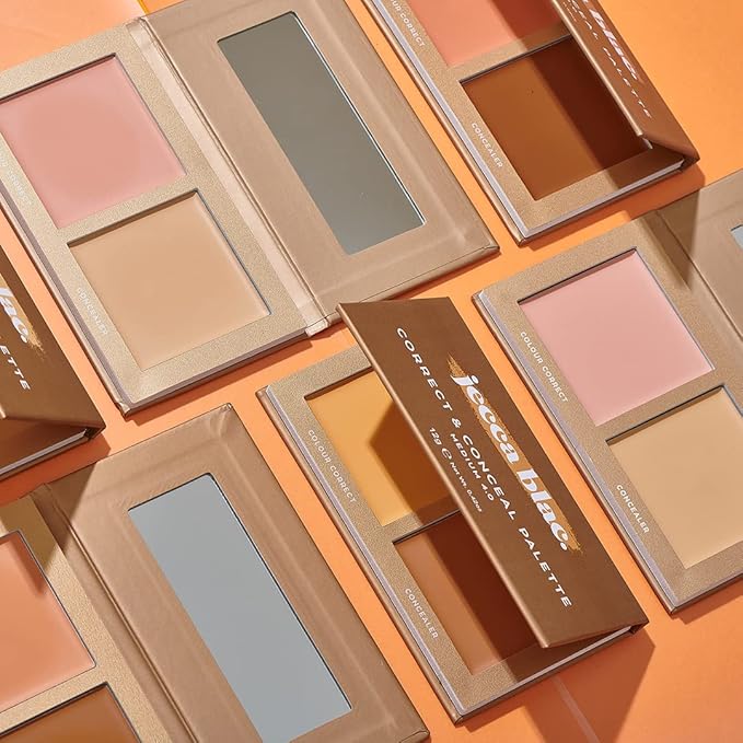 Jecca Blac Correct and Conceal Medium Coverage Palette, Lightweight Long Lasting Formula, Medium To Full Coverage, Gender Neutral and LGBTIQA+ Inclusive Make Up, Medium 3.0, 12g