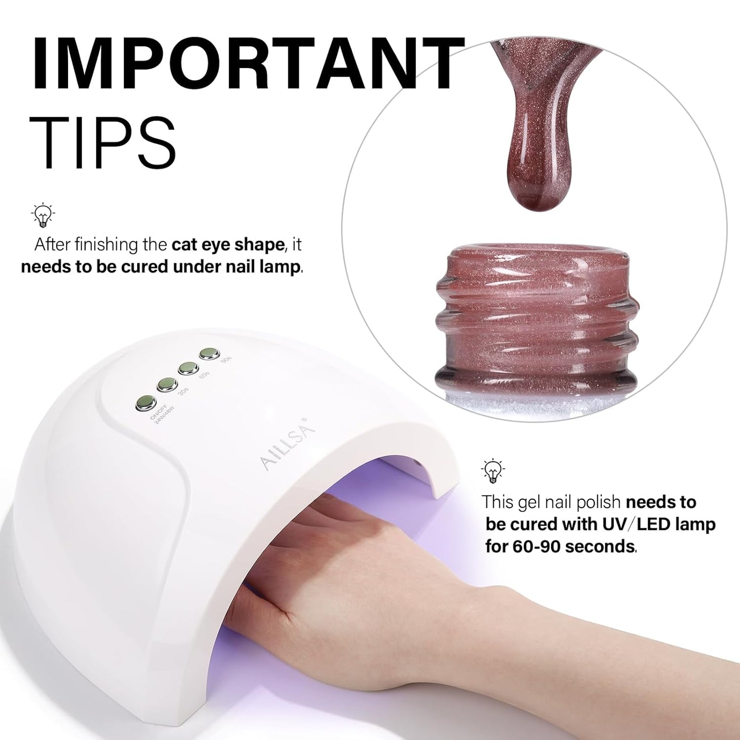 AILLSA Cat Eye Gel Nail Polish Pink Crystal Glitter Polish with Magnet, Nude Burgundy Glass Shimmer Nail Polish Jelly Color Reflective Translucent U V Gel Salon DIY at Home 0.5 OZ GF25