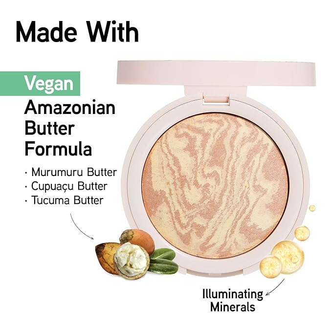 Physicians Formula Butter Glow Pressed Powder, Radiance-Boosting Face Powder with Murumuru Butter for Soft-Focus Finish – Translucent Glow