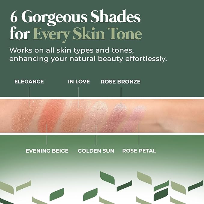 Dr. Lily Ros- All-Natural Blush, Bronzer & Shimmer – Plant Based No Harsh Chemicals, No Parabens or Synthetic Fragrances 100% Natural Formula Safe for Sensitive Skin (Golden Sun)