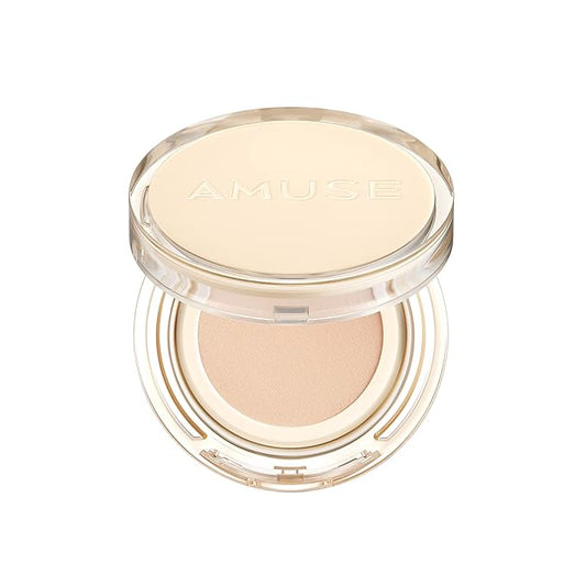 AMUSE Dew Jelly Vegan Cushion Foundation 01 SOONSOO | dewy, glow, long-lasting, double coverage, clean beauty, lightweight, natural look, foundation for sensitive skin, hydrating cushion