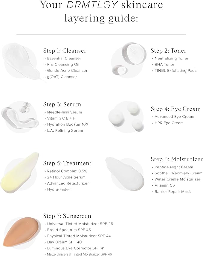 DRMTLGY Essential Facial Cleanser - Gentle Face Cleanser and Face Wash for Women and Men with Anti-Aging Peptides & Hyaluronic Acid. 6.9 fl oz, 2 Pack