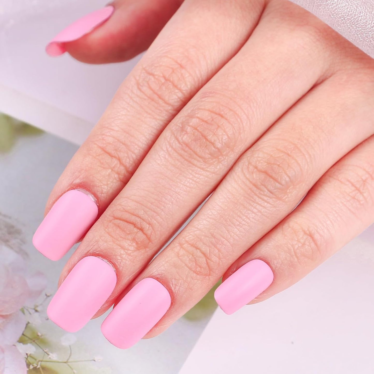 Matte Nail Polish Air Dry Nail Lacquer for Nail Art Varnish, Mist Effect Matte Finish Velvet Nail Polish, 0.35 fl oz (Dusty Pink-03, 10 ML)