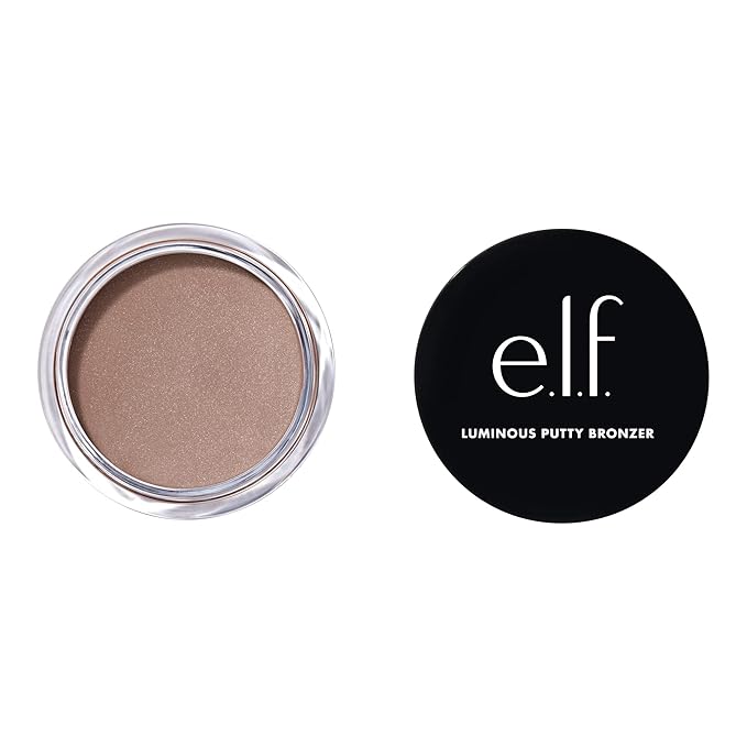 e.l.f. Luminous Putty Bronzer, Lightweight Putty-to-Powder Bronzer For A Radiant, Glowing Finish, Highly Pigmented, Vegan & Cruelty-Free, Vacay Mood