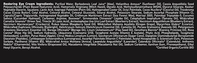 Brickell Men's Restoring Eye Routine for Men, Eye Serum and Eye Cream for Men, Natural and Organic, Unscented, Men's Skin Care Gift Set