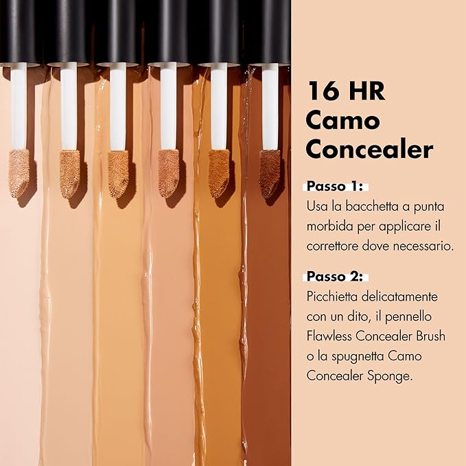 e.l.f. 16HR Camo Concealer, Full Coverage & Highly Pigmented, Matte Finish, Medium Beige, 0.203 Fl Oz (6mL)