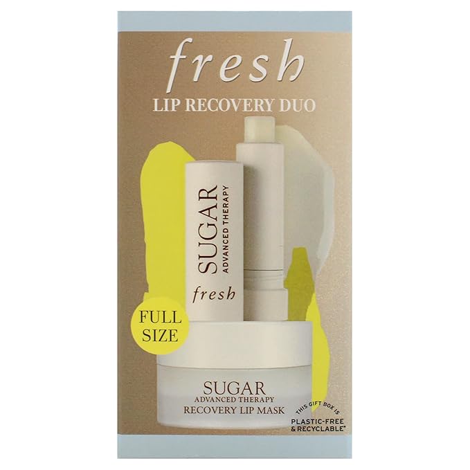 Lip Recovery Duo by Fresh for Women - 2 Pc 0.07oz Sugar Advanced Therapy Lip Treatment, 0.35oz Sugar Advanced Therapy Recovery Lip Mask