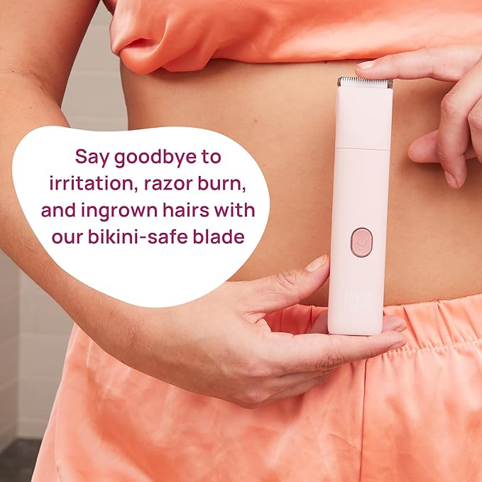 Smoothie Bikini Trimmer - Electric Razor for Women, Waterproof Hair Groomer with Adjustable Guards, Personal Shaver for Pubic Hair, Ladies Intimate Shaver and Body Trimmer (Guava)