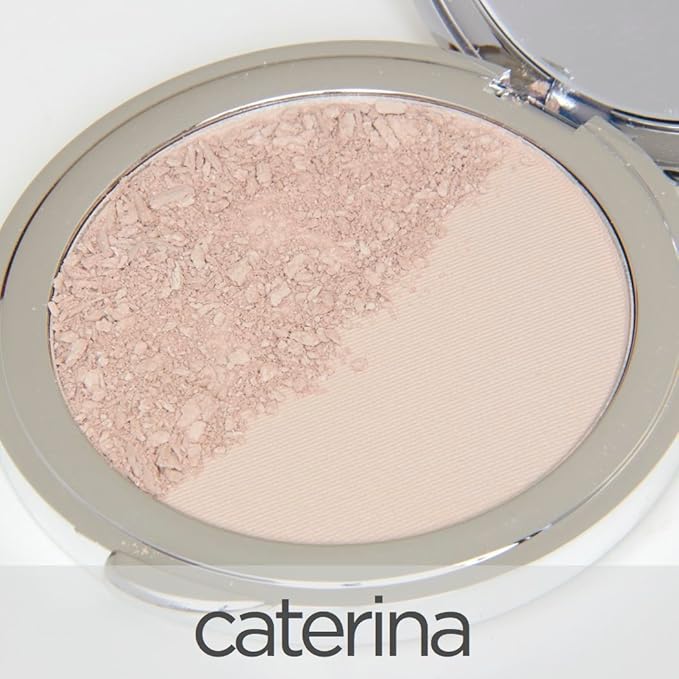 La Bella Donna Compressed Mineral Foundation - Face Powder Makeup Natural Looking Glowing Skin Wrinkle Defying Mattifying Finish Contour Makeup Long Lasting Full Coverage Sun Kissed Tan (Caterina)