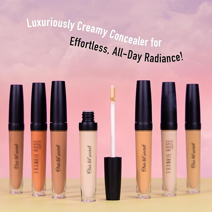 Frankie Rose Cosmetics Our Lil’ Secret Concealer – Sweat-Proof & Matte Under Eye Concealer, Long Lasting Concealer Full Coverage For Fine Lines, Dark Circles & Hide Imperfections - Fresh