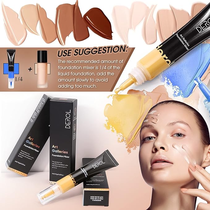 Orange Foundation Mixing Pigment for Adjusting Shade and Color Corrector, Blends Easily With Foundation, Orange Color Corrector for Adjusting Foundation from Cold to Warm (04# Orange)