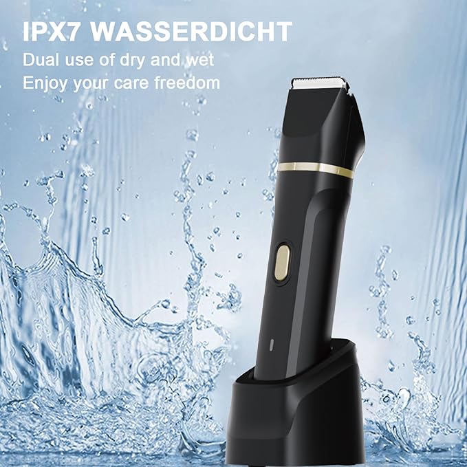 ele ELEOPTION Electric Razors for Women 5-in-1 Waterproof Wet Dry Electric Shaver with USB Charge Dock, Legs Hair Remover, Body Shaver for Beard Bikini Trimmer for Women Black