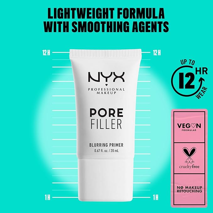 NYX PROFESSIONAL MAKEUP Pore Filler Blurring Primer and Marshmellow Smoothing Primer Vegan Face Primers