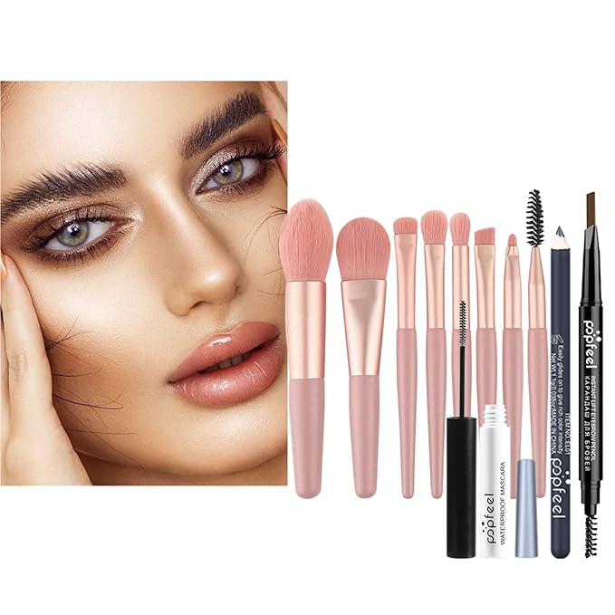 All-in-one Makeup Set Holiday Gift Surprise | Full Makeup Kit for Women Essential Starter Bundle Include Eyeshadow Palette Lipstick Blush Concealer Face Powder Eyeliner Mascara Soft Brush
