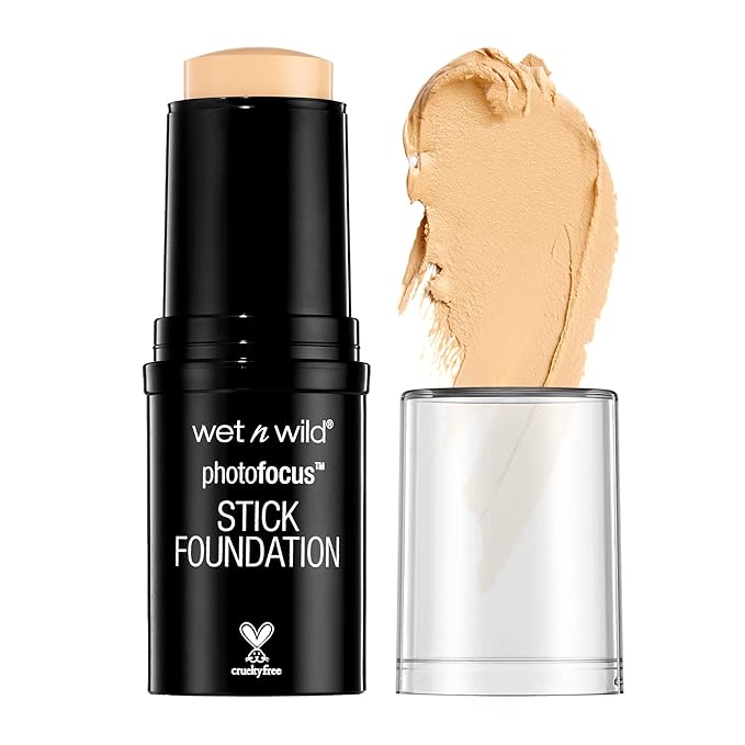 wet n wild Photo Focus Matte Foundation Stick Makeup Porcelain & Shell Ivory Vegan Cruelty-Free