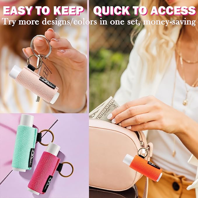 WK IEASON Lip Balm Holder Keychain Bulk Chapstick Holder Key chain